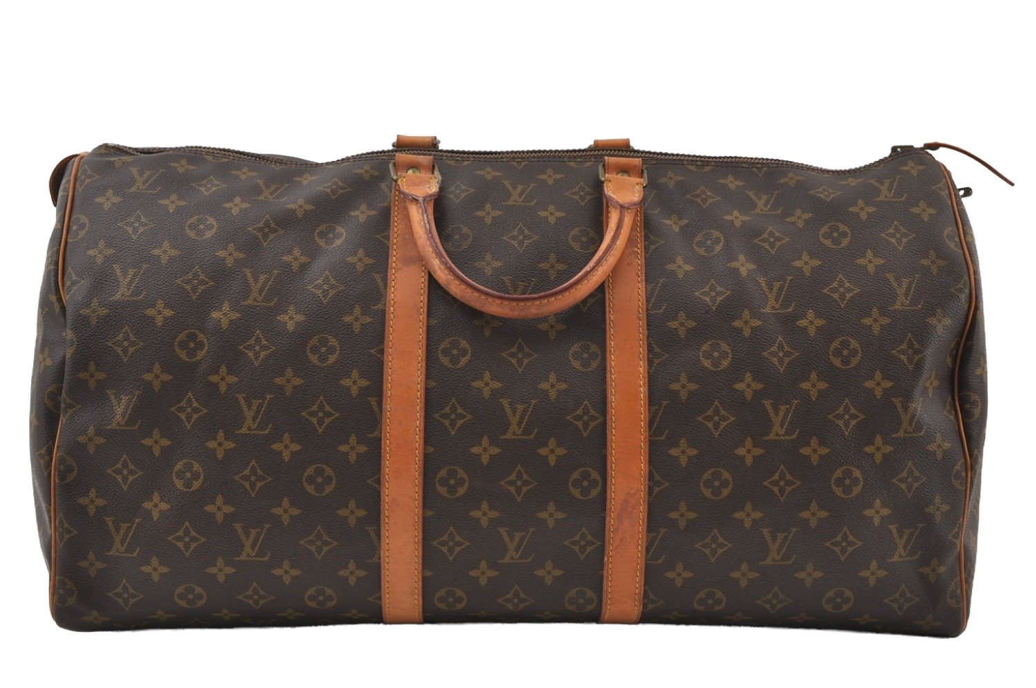 Authentic Louis Vuitton Monogram Keepall 55 Travel Boston Bag Old Model LV 9098I