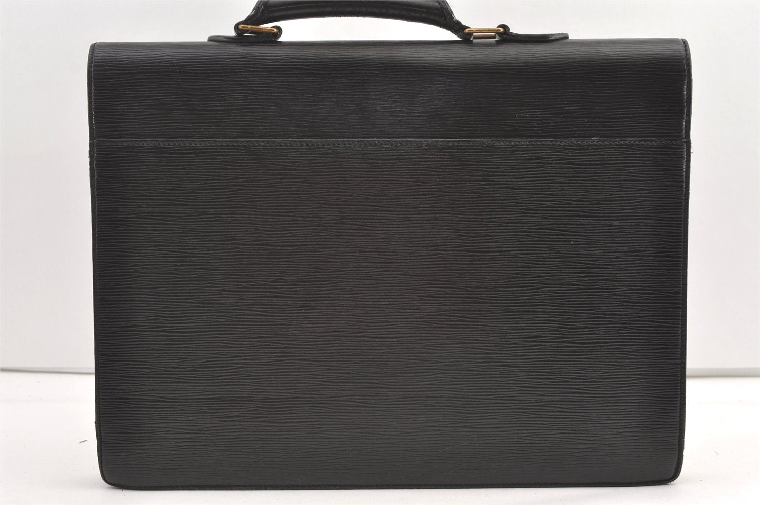 Authentic Louis Vuitton Epi Porte Documents Voyage Briefcase M59162 Black 9098J