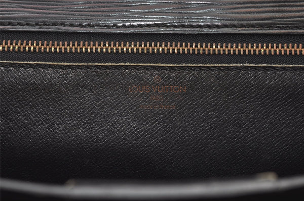 Authentic Louis Vuitton Epi Porte Documents Voyage Briefcase M59162 Black 9098J