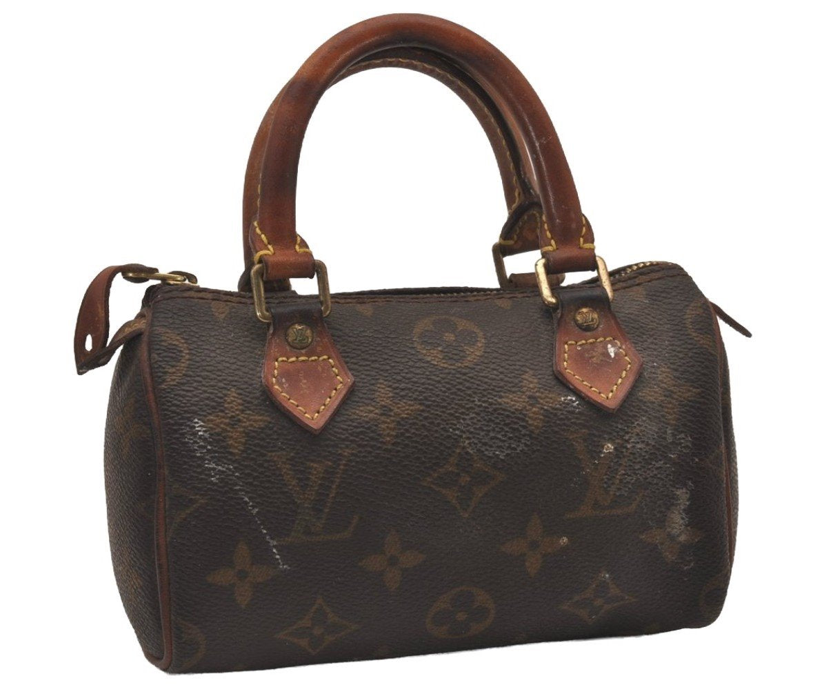 Authentic Louis Vuitton Monogram Mini Speedy Hand Bag Purse M41534 LV 9099I