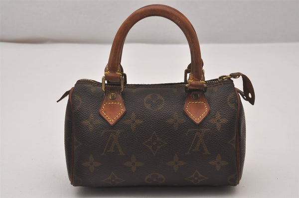 Authentic Louis Vuitton Monogram Mini Speedy Hand Bag Purse M41534 LV 9099I