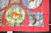 Authentic HERMES Carre 90 Scarf "Les Quatre Saisons" Silk Red 9099J