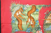 Authentic HERMES Carre 90 Scarf "Les Quatre Saisons" Silk Red 9099J