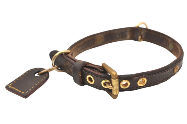 Authentic Louis Vuitton Monogram Collier Baxter PM Dog Collar M58072 LV 9099K