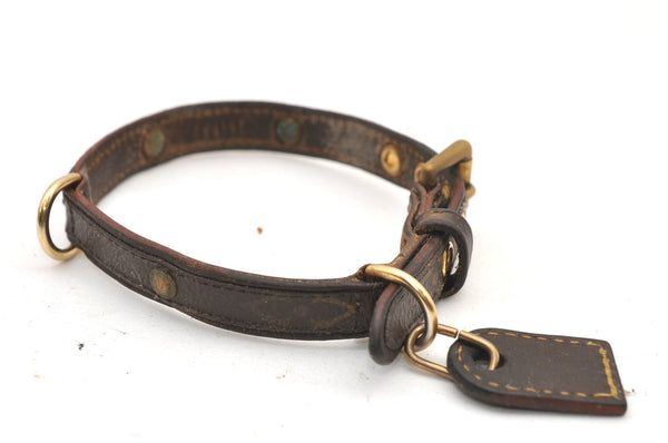 Authentic Louis Vuitton Monogram Collier Baxter PM Dog Collar M58072 LV 9099K