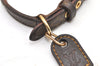 Authentic Louis Vuitton Monogram Collier Baxter PM Dog Collar M58072 LV 9099K