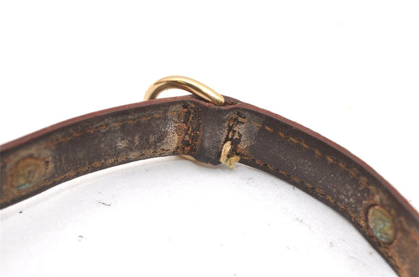 Authentic Louis Vuitton Monogram Collier Baxter PM Dog Collar M58072 LV 9099K