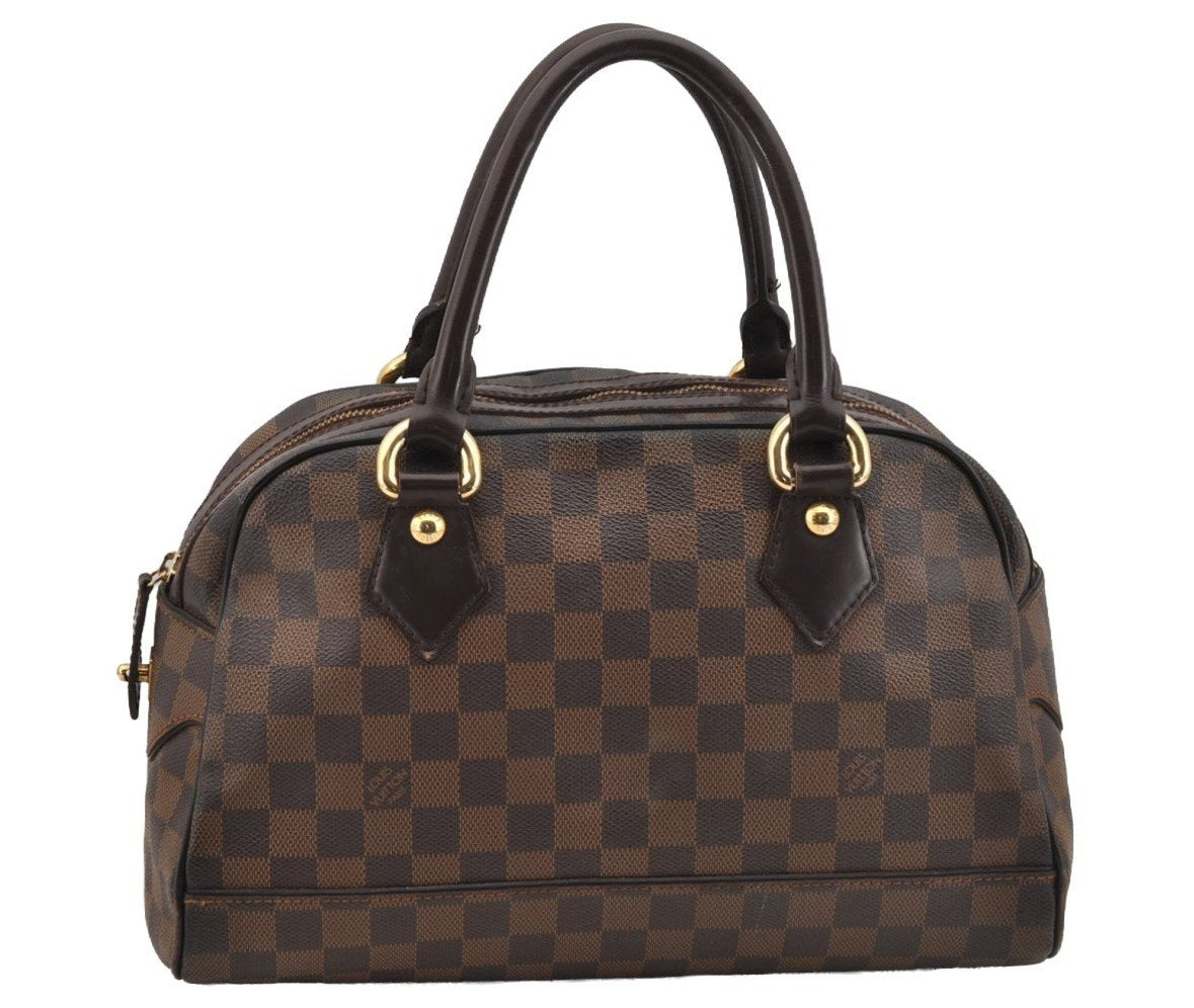 Authentic Louis Vuitton Damier Duomo Hand Boston Bag Purse N60008 LV 9101I