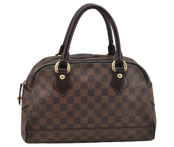 Authentic Louis Vuitton Damier Duomo Hand Boston Bag Purse N60008 LV 9101I