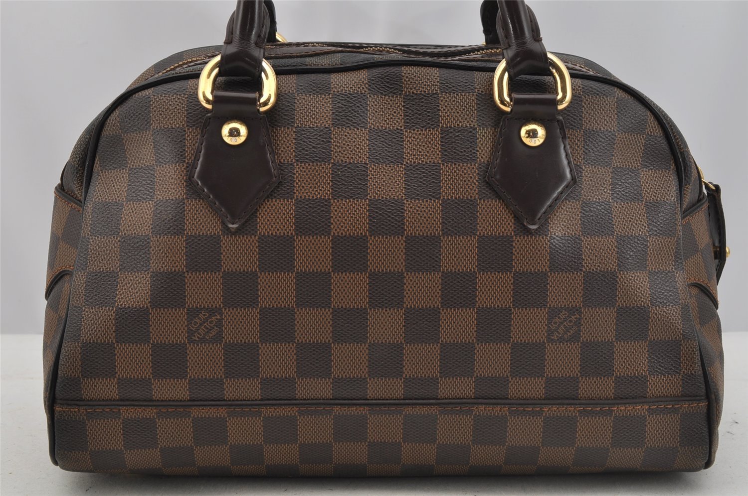 Authentic Louis Vuitton Damier Duomo Hand Boston Bag Purse N60008 LV 9101I