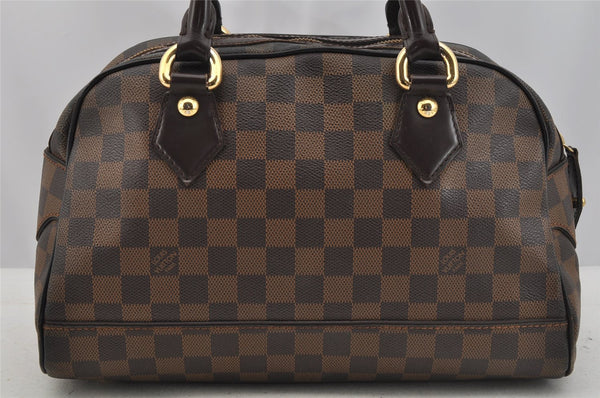 Authentic Louis Vuitton Damier Duomo Hand Boston Bag Purse N60008 LV 9101I