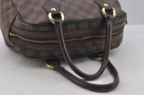 Authentic Louis Vuitton Damier Duomo Hand Boston Bag Purse N60008 LV 9101I