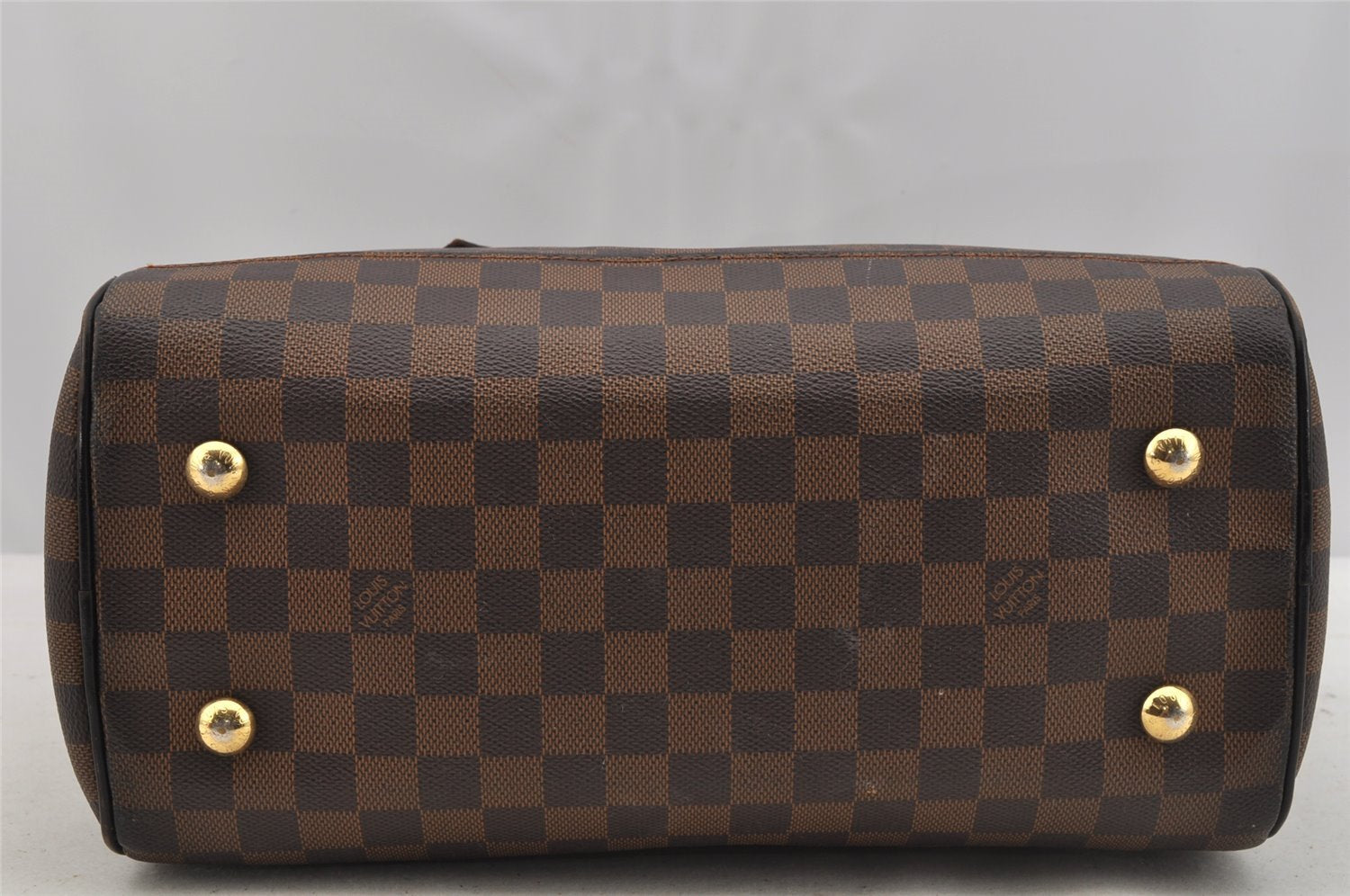 Authentic Louis Vuitton Damier Duomo Hand Boston Bag Purse N60008 LV 9101I