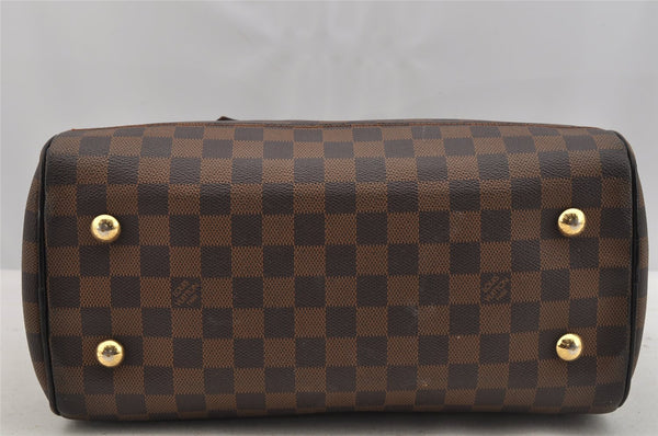 Authentic Louis Vuitton Damier Duomo Hand Boston Bag Purse N60008 LV 9101I
