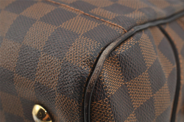 Authentic Louis Vuitton Damier Duomo Hand Boston Bag Purse N60008 LV 9101I