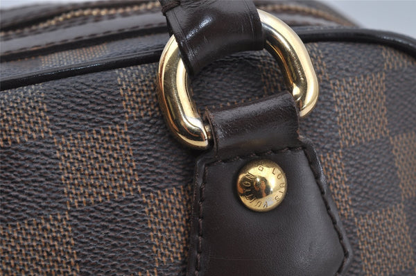 Authentic Louis Vuitton Damier Duomo Hand Boston Bag Purse N60008 LV 9101I