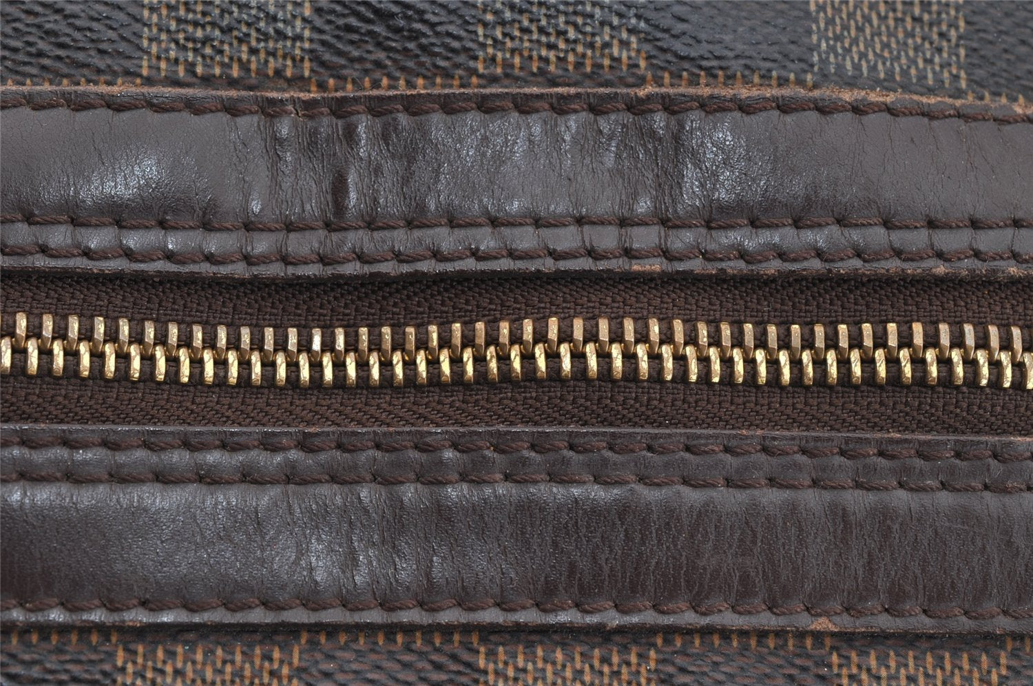 Authentic Louis Vuitton Damier Duomo Hand Boston Bag Purse N60008 LV 9101I