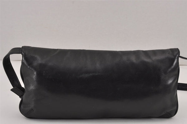 Authentic FENDI Vintage Shoulder Cross Body Bag Purse Leather Black 9103J