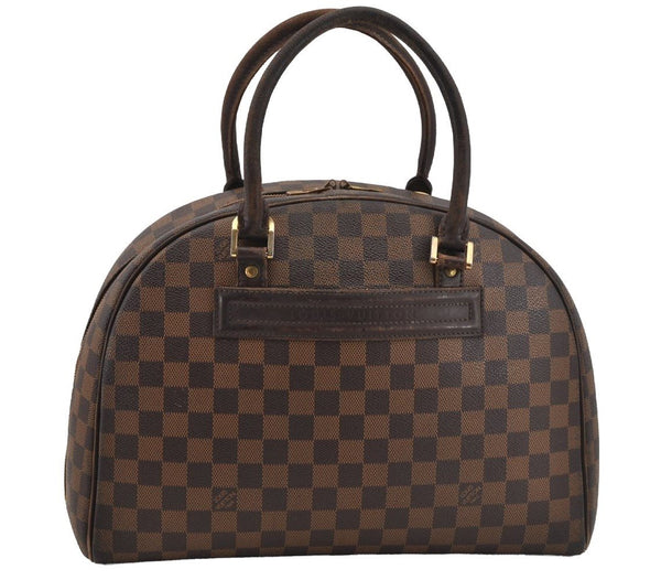 Authentic Louis Vuitton Damier Nolita Hand Boston Bag N41455 LV Junk 9104I