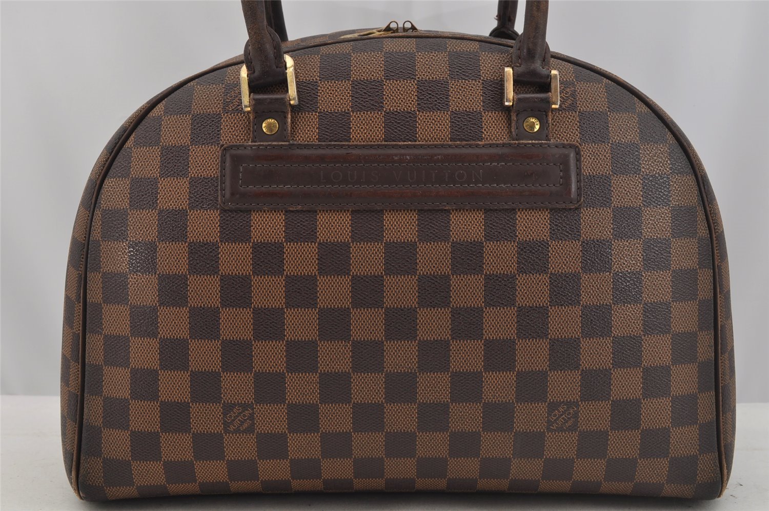 Authentic Louis Vuitton Damier Nolita Hand Boston Bag N41455 LV Junk 9104I