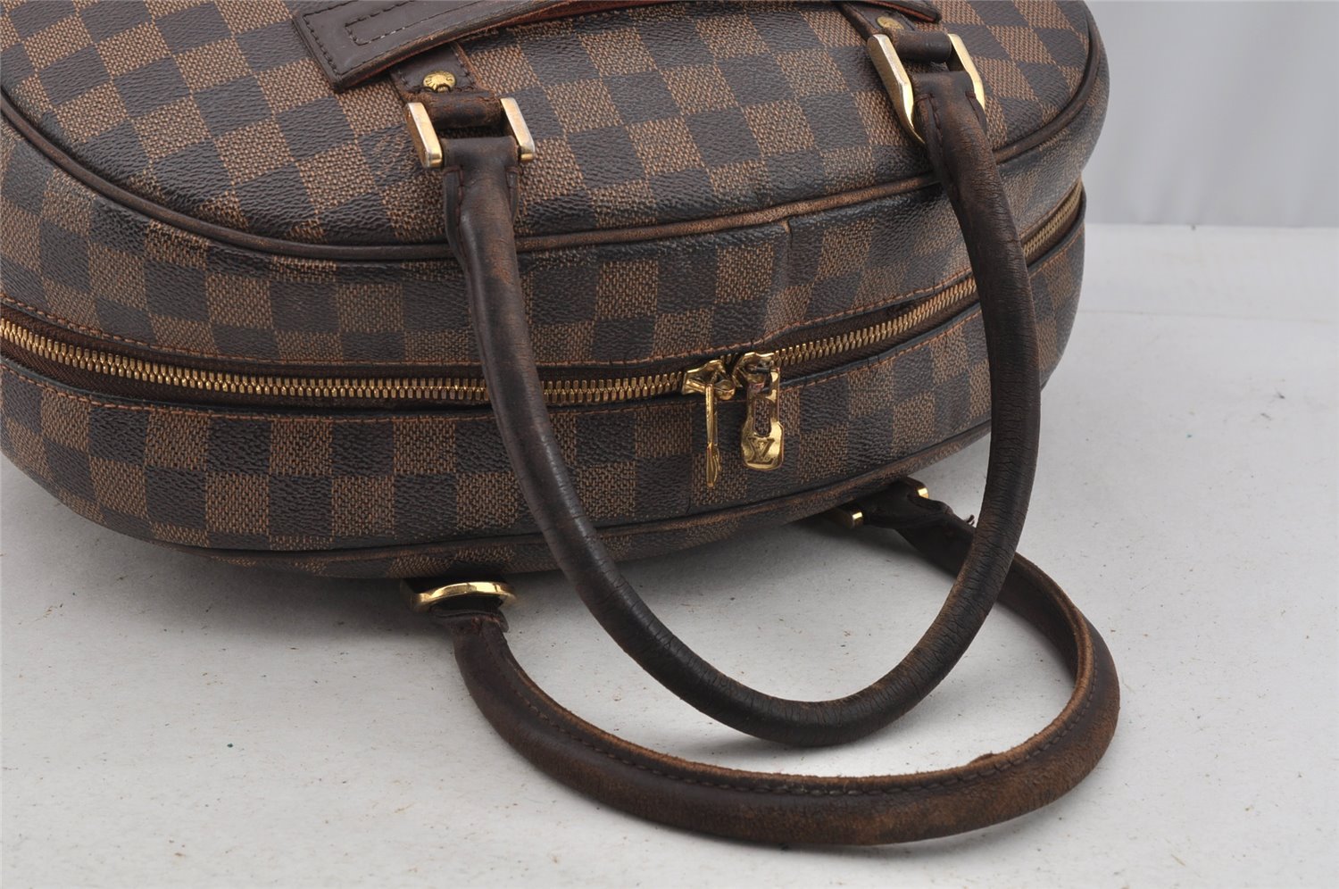 Authentic Louis Vuitton Damier Nolita Hand Boston Bag N41455 LV Junk 9104I