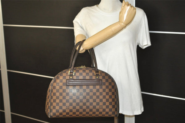 Authentic Louis Vuitton Damier Nolita Hand Boston Bag N41455 LV Junk 9104I