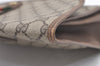 Authentic GUCCI Web Sherry Line Clutch Hand Bag Purse GG PVC Leather Brown 9104J