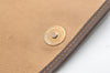 Authentic GUCCI Web Sherry Line Clutch Hand Bag Purse GG PVC Leather Brown 9104J