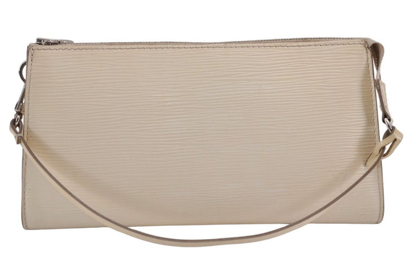 Authentic Louis Vuitton Epi Pochette Accessoires Pouch White M5264A LV 9105J