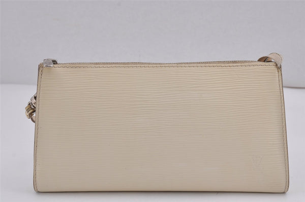 Authentic Louis Vuitton Epi Pochette Accessoires Pouch White M5264A LV 9105J