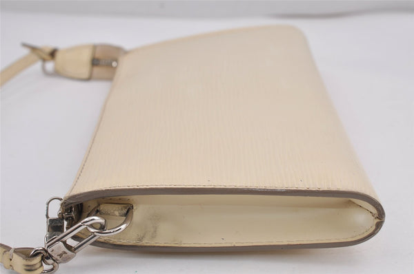Authentic Louis Vuitton Epi Pochette Accessoires Pouch White M5264A LV 9105J