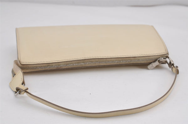Authentic Louis Vuitton Epi Pochette Accessoires Pouch White M5264A LV 9105J