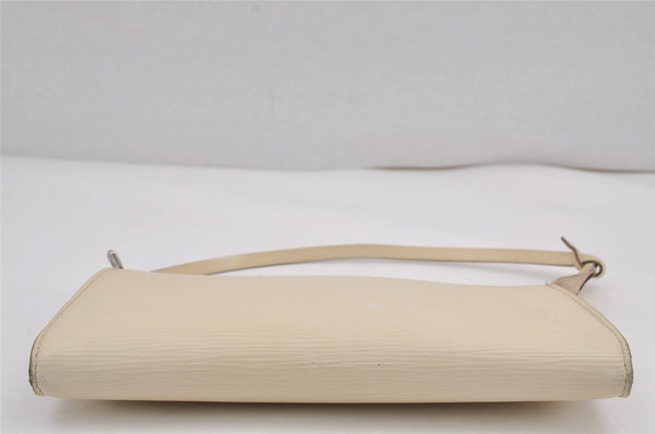Authentic Louis Vuitton Epi Pochette Accessoires Pouch White M5264A LV 9105J