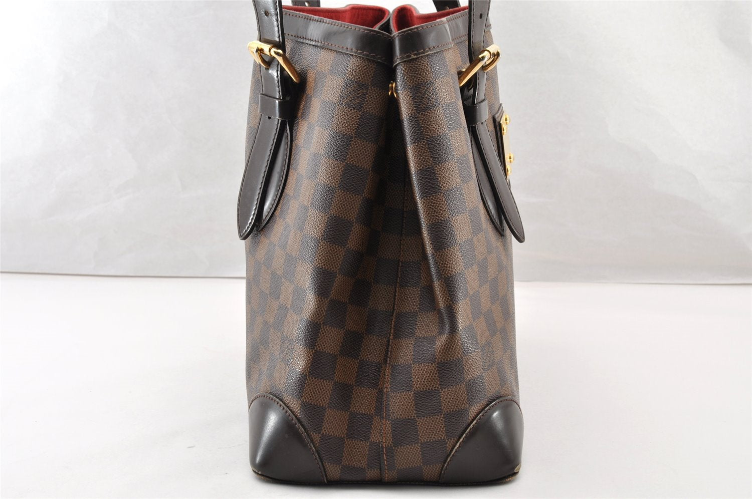 Authentic Louis Vuitton Damier Hampstead MM Shoulder Tote Bag N51204 LV 9106I
