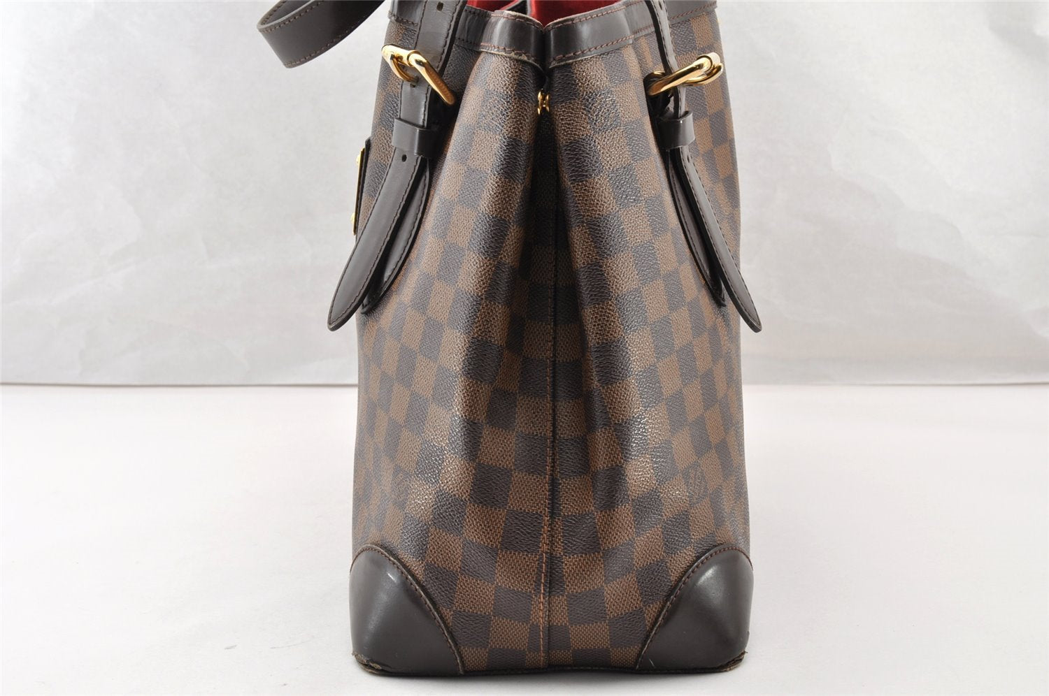 Authentic Louis Vuitton Damier Hampstead MM Shoulder Tote Bag N51204 LV 9106I