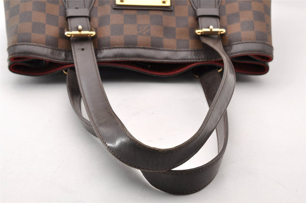 Authentic Louis Vuitton Damier Hampstead MM Shoulder Tote Bag N51204 LV 9106I
