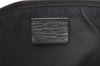 Authentic GUCCI Hand Bag Pouch Purse GG Canvas Leather 07198 Black 9107J