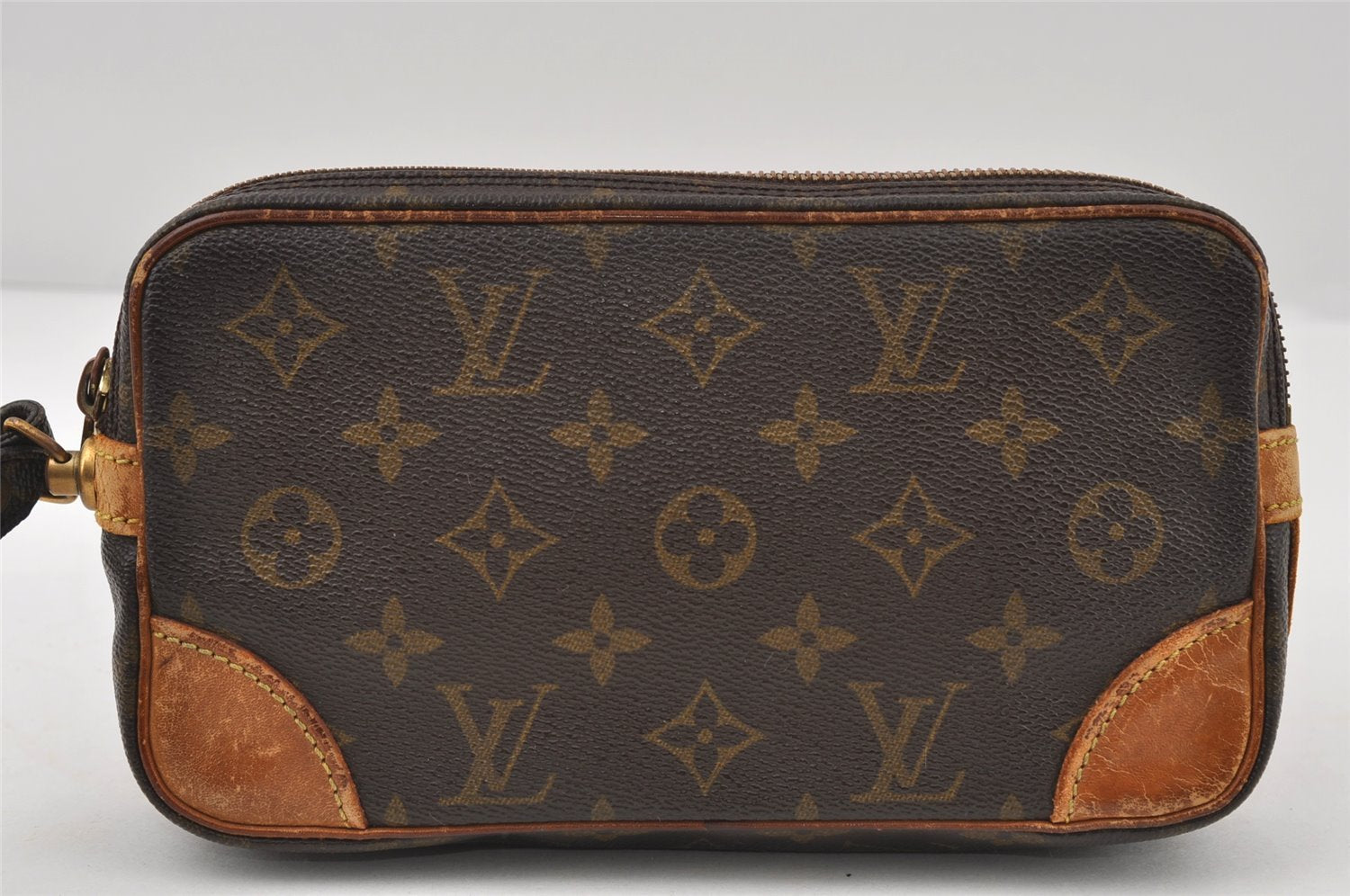 Authentic Louis Vuitton Monogram Marly Dragonne PM M51827 Clutch Hand Bag 9110I