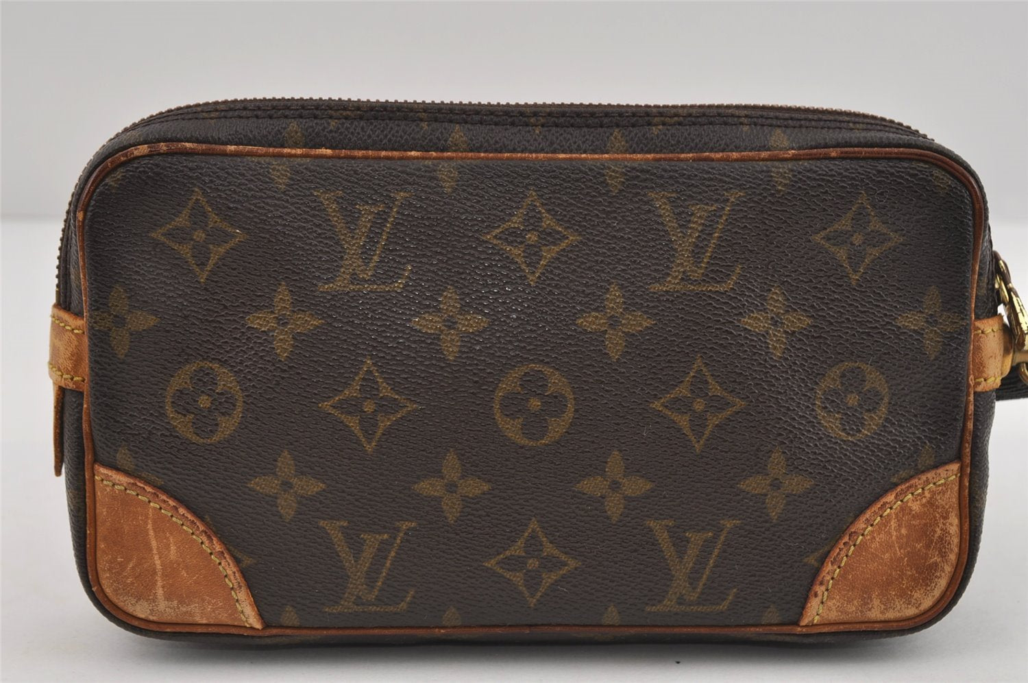 Authentic Louis Vuitton Monogram Marly Dragonne PM M51827 Clutch Hand Bag 9110I