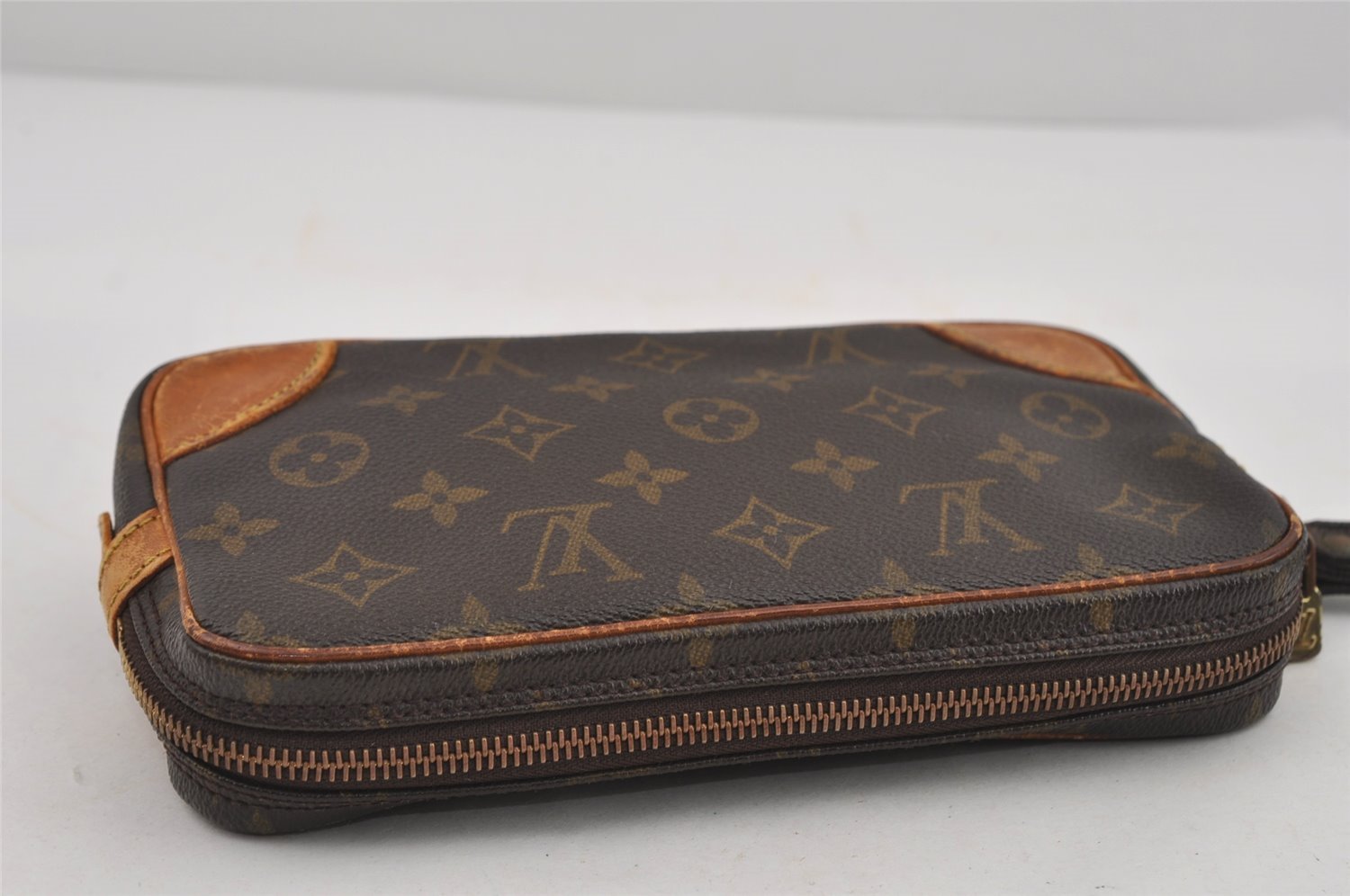 Authentic Louis Vuitton Monogram Marly Dragonne PM M51827 Clutch Hand Bag 9110I