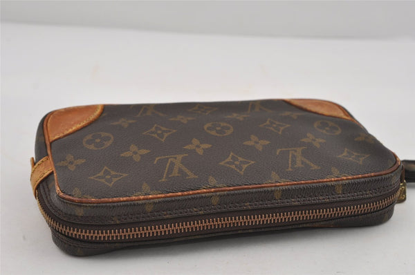 Authentic Louis Vuitton Monogram Marly Dragonne PM M51827 Clutch Hand Bag 9110I