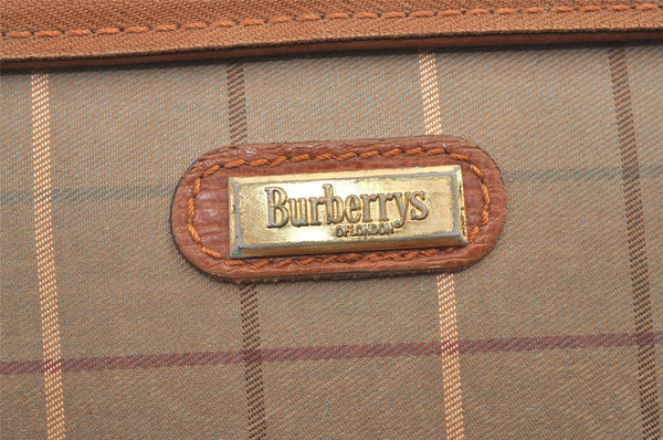 Authentic Burberrys Vintage Leather Briefcase Business Hand Bag Brown 9110J