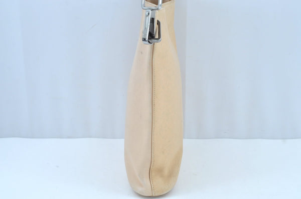 Authentic GUCCI Vintage Shoulder Cross Body Bag Purse Leather 91761 Beige 9112H