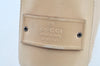 Authentic GUCCI Vintage Shoulder Cross Body Bag Purse Leather 91761 Beige 9112H