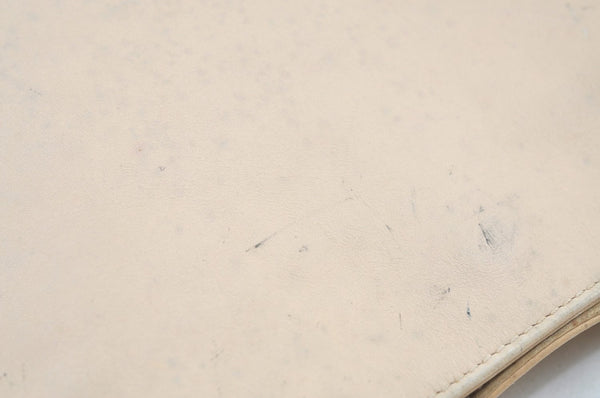 Authentic GUCCI Vintage Shoulder Cross Body Bag Purse Leather 91761 Beige 9112H