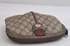 Authentic GUCCI Web Sherry Line Shoulder Bag GG PVC Leather Brown Junk 9112I