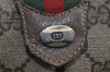 Authentic GUCCI Web Sherry Line Shoulder Bag GG PVC Leather Brown Junk 9112I