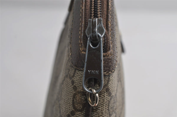 Authentic GUCCI Web Sherry Line Shoulder Bag GG PVC Leather Brown Junk 9112I