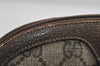 Authentic GUCCI Web Sherry Line Shoulder Bag GG PVC Leather Brown Junk 9112I