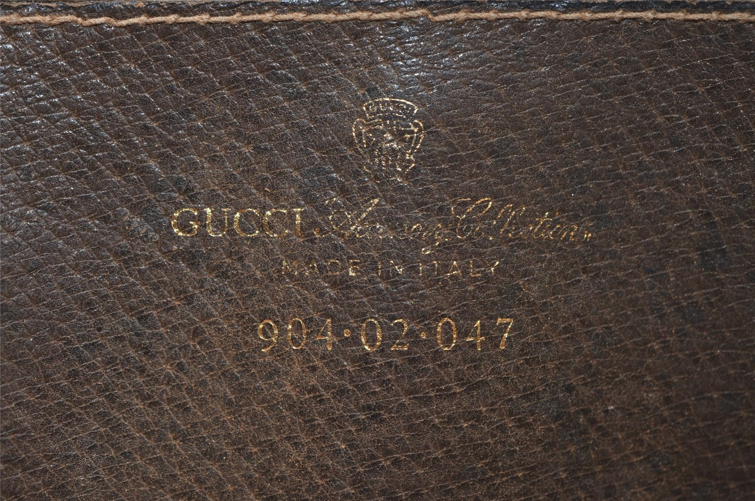 Authentic GUCCI Web Sherry Line Shoulder Bag GG PVC Leather Brown Junk 9112I